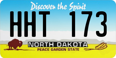 ND license plate HHT173