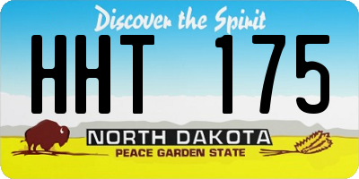 ND license plate HHT175