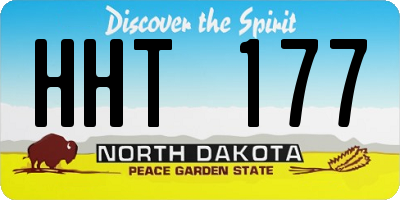 ND license plate HHT177