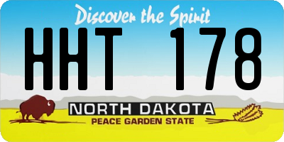 ND license plate HHT178