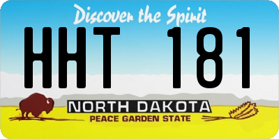 ND license plate HHT181