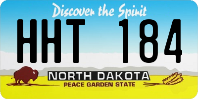 ND license plate HHT184