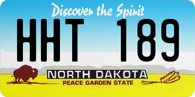 ND license plate HHT189