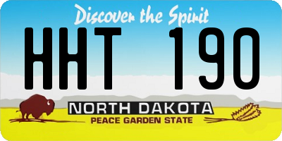 ND license plate HHT190