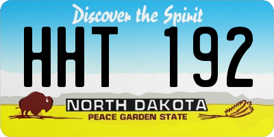 ND license plate HHT192