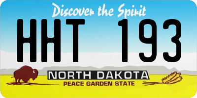 ND license plate HHT193