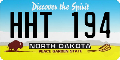 ND license plate HHT194