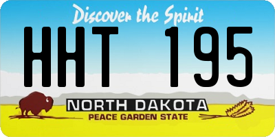 ND license plate HHT195