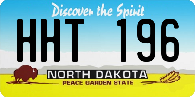 ND license plate HHT196