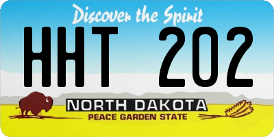 ND license plate HHT202