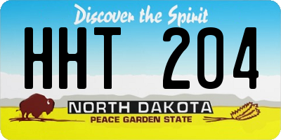 ND license plate HHT204