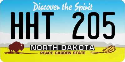 ND license plate HHT205