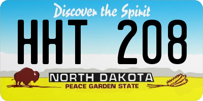ND license plate HHT208