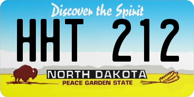 ND license plate HHT212