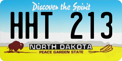ND license plate HHT213