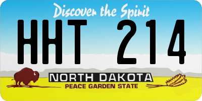 ND license plate HHT214