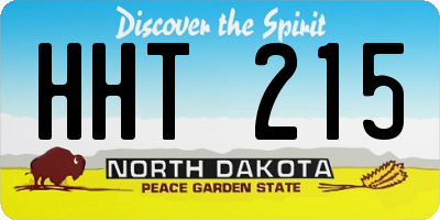 ND license plate HHT215