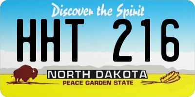 ND license plate HHT216