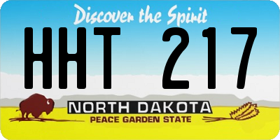 ND license plate HHT217