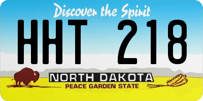 ND license plate HHT218