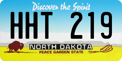 ND license plate HHT219