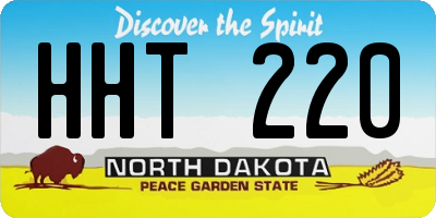 ND license plate HHT220