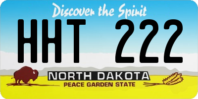 ND license plate HHT222