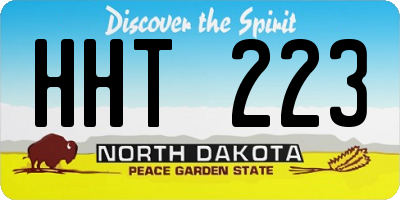 ND license plate HHT223