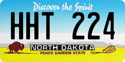 ND license plate HHT224