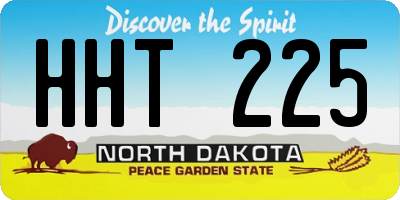 ND license plate HHT225