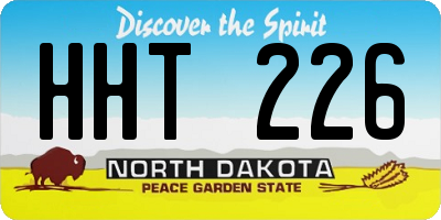 ND license plate HHT226