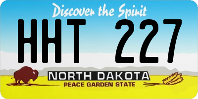 ND license plate HHT227