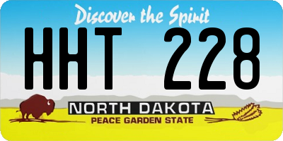 ND license plate HHT228