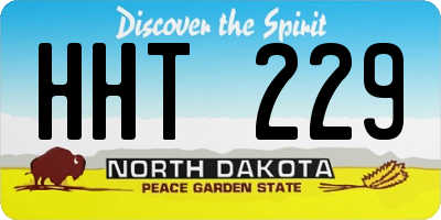 ND license plate HHT229