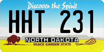 ND license plate HHT231
