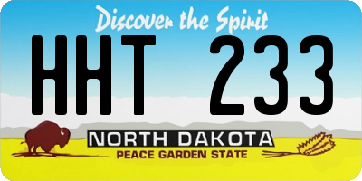 ND license plate HHT233