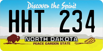 ND license plate HHT234