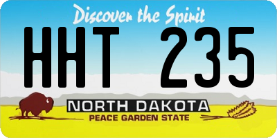 ND license plate HHT235