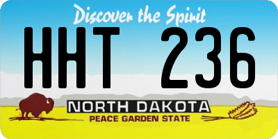 ND license plate HHT236