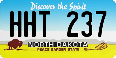 ND license plate HHT237