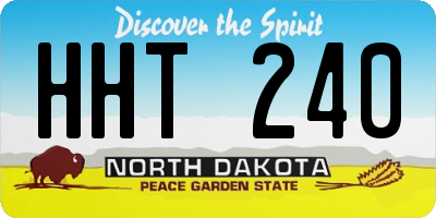 ND license plate HHT240