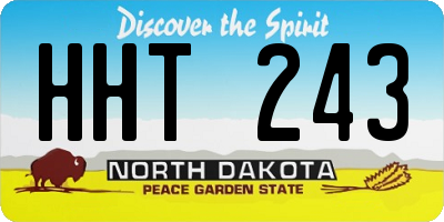 ND license plate HHT243