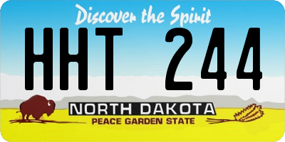 ND license plate HHT244