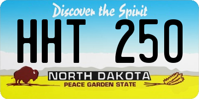 ND license plate HHT250