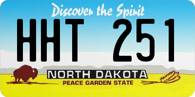 ND license plate HHT251