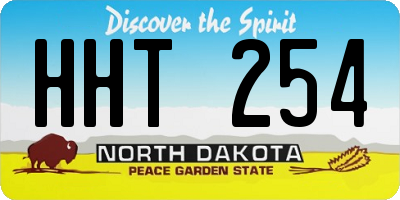 ND license plate HHT254