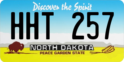 ND license plate HHT257