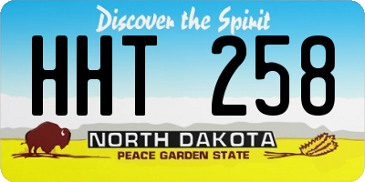 ND license plate HHT258