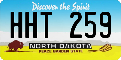 ND license plate HHT259