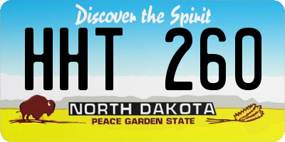 ND license plate HHT260